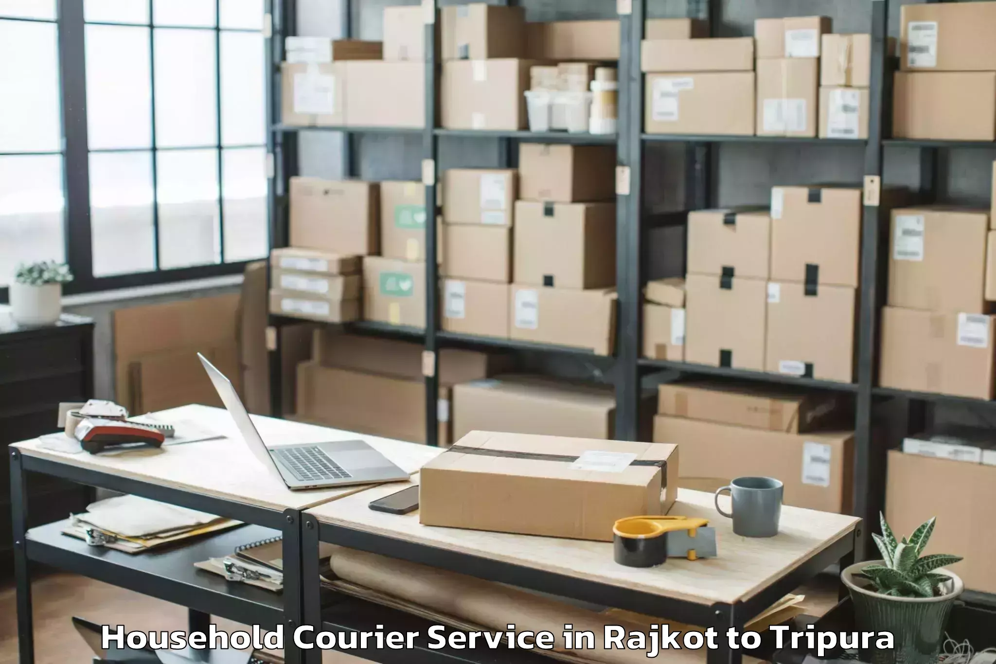 Trusted Rajkot to Kumarghat Household Courier